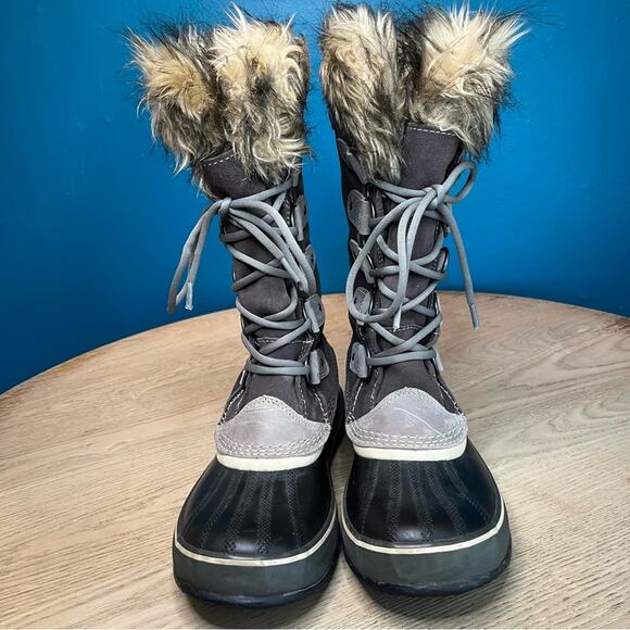 Sorel Joan Of Arctic Waterproof Winter Snow Boots Black Gray Women’s Size 11 - Picture 7 of 11